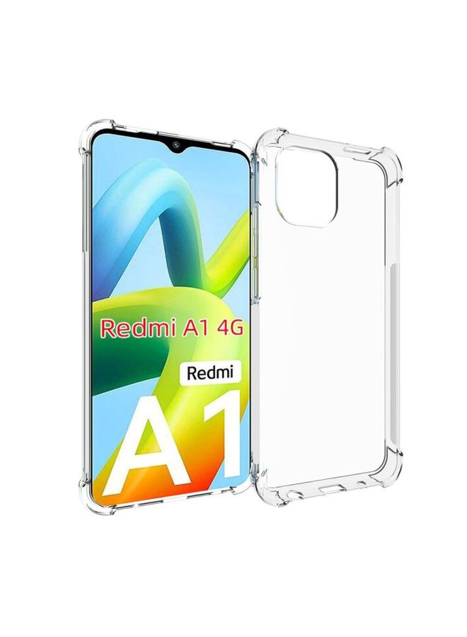 Case Cover For Xiaomi Redmi A1 4G Shockproof Non-slip Thickening TPU Phone Case Transparent