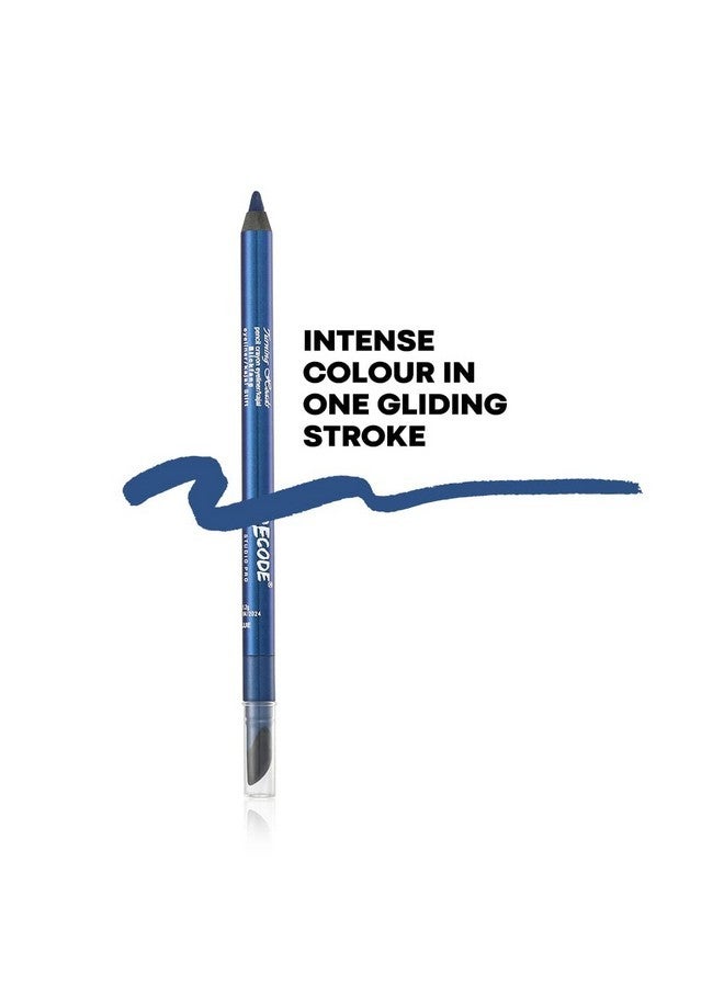Recode Turning Heads Crayon Gel Eyeliner Pencil comes with Smudger on other side, longlasting, Water-proof & smudge-proof Formula, Blue, 1.2gm - Image 2