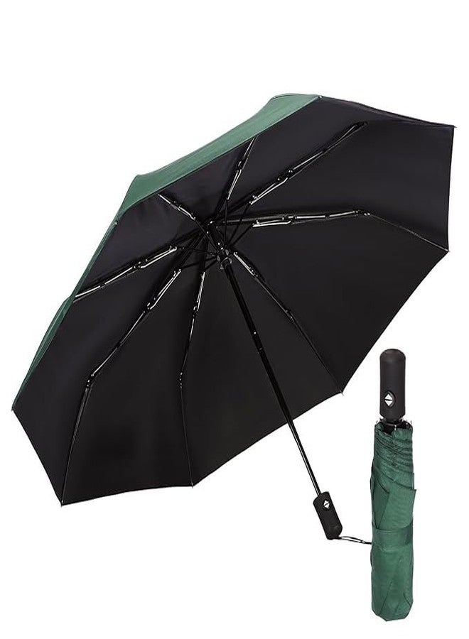 QUALIZA Travel Umbrella - Auto Open/Close, Large Canopy, UV Protection, Ideal for Men & Women | Stylish, Durable, and Functional Design (Green) - Image 1