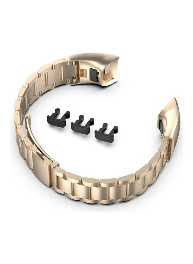 Three Beads Steel Wrist Strap Watchband For Huawei Honor Band 4 (CRS-B19)/Honor Band 5 (CRS-B19S) Gold - Image 5