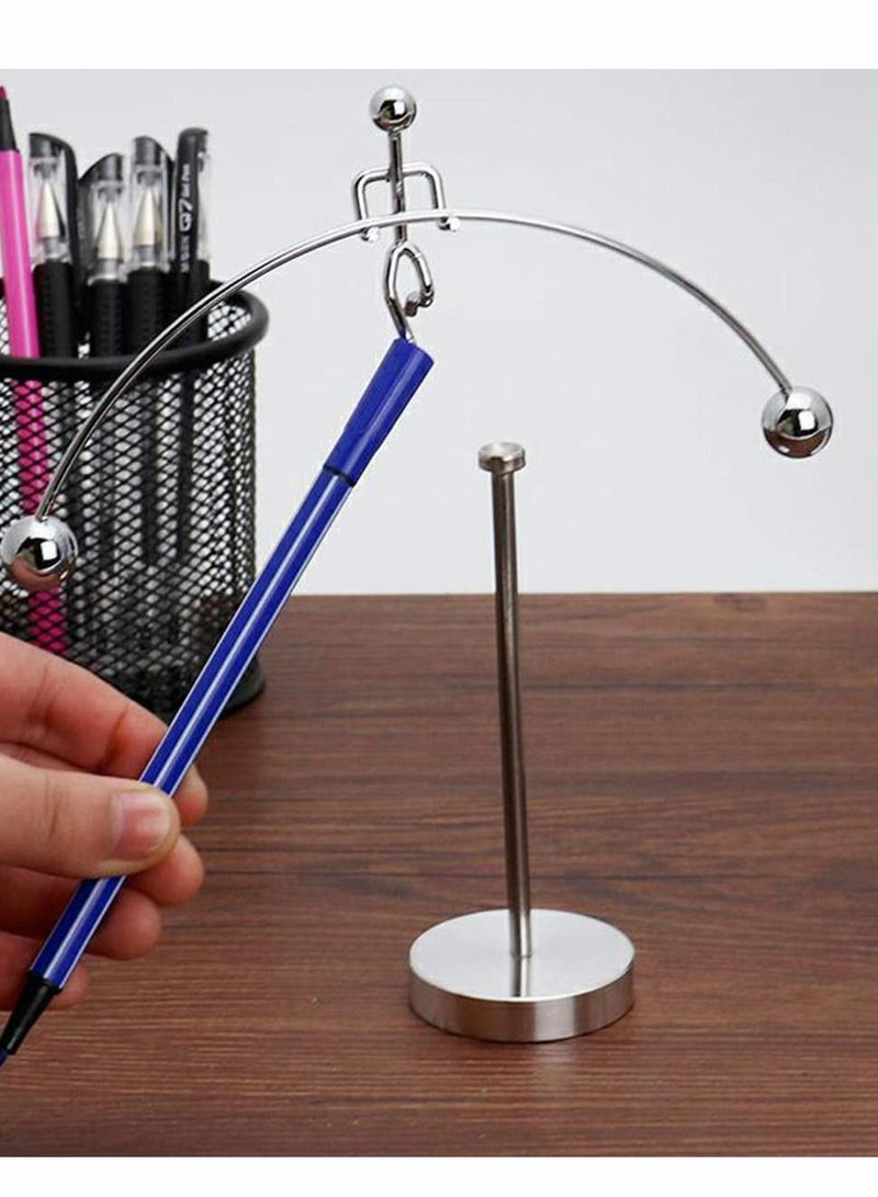 Excefore Steel Balance Toy Weightlifter Kinetic Art Balance Toy Balancing Decompressive Science Psychology Home Offic Decor Desk Decor Toy  - Image 2