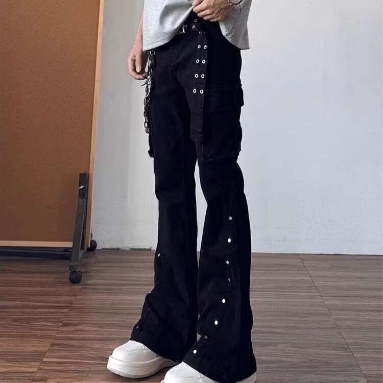 Unisex Classic Denim Jeans Loose Fit Daily Outdoor Wear - Image 4
