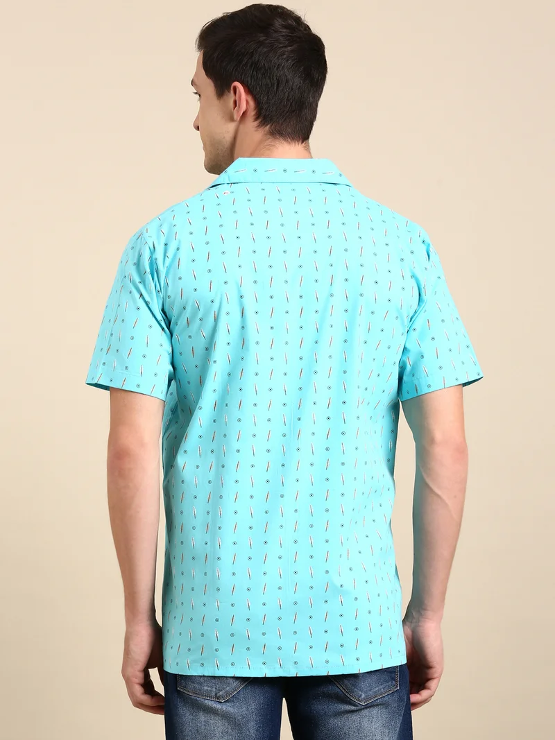 Joven Mint Green Casual Shirt for Men