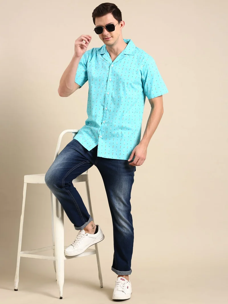 Joven  Mint Green Casual Shirt for Men for Men | Best Price UAE