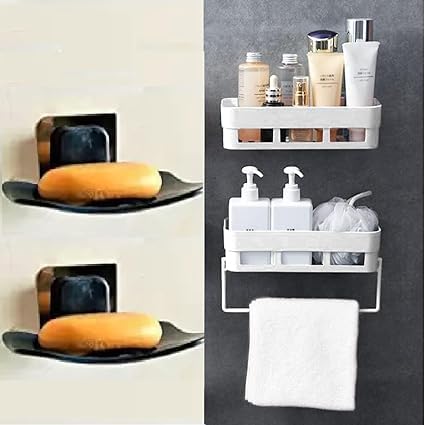 Multipurpose Plastic Bathroom Kitchen Office Organizer Rack Bathroom Holder WhiteMultipurpose Plastic Bathroom Kitchen Office Organizer Rack Bathroom Holder White  - Image 4
