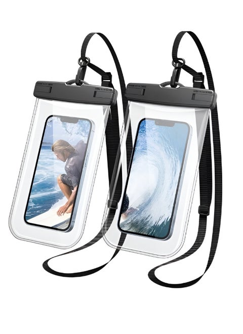 Waterproof Mobile Phone Case Up To a Depth Of 30 Meters, Suitable For Large Phones Up To 7.2 Inches, Clear