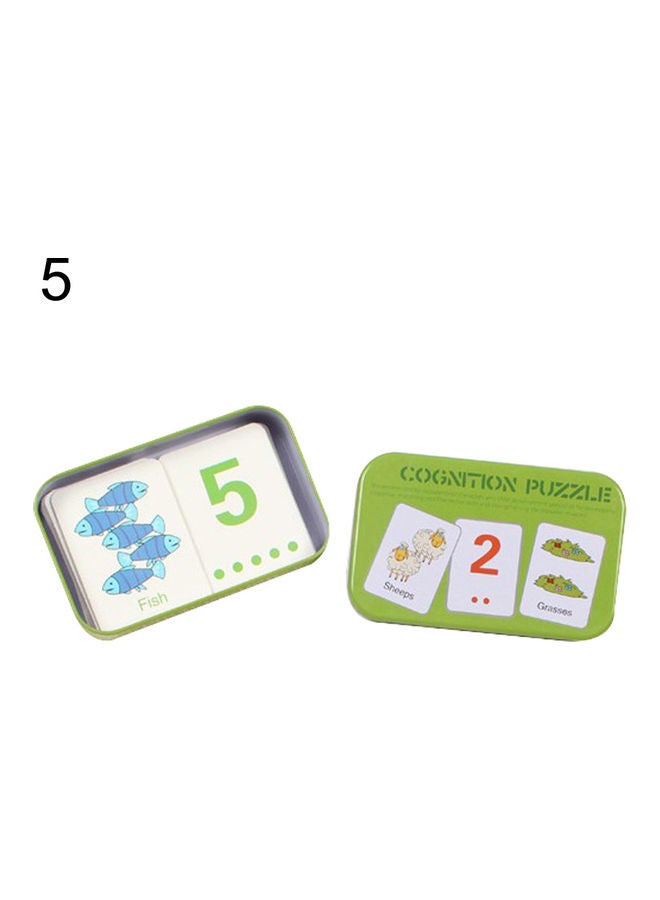 Baby Fruit Animal Cognition Cards Chinese English Learning Puzzles Education Toy - Image 1