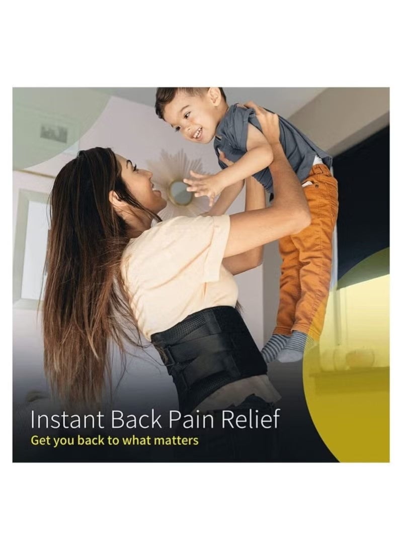 KIIUMI Back Brace, Lower Back Pain Relief with 7 Stays, Adjustable Back Support Belt for Work, Back Brace for Lower Back Pain Relief,Anti-skid Lumbar Support for Sciatica Scoliosis for Men and Women - Image 4