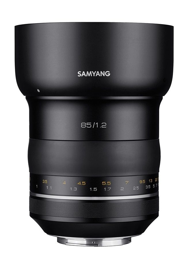 Samyang SYXP85-C XP 85mm f/1.2 High Speed Lens for Canon EF with Built-in AE Chip, Black - Image 1