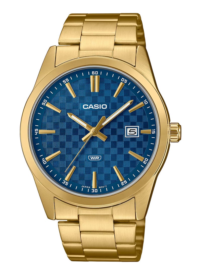 CASIO ساعة كاسيو للرجال التناظرية - MTP-VD03G-2A بقرص أزرق - Image 1