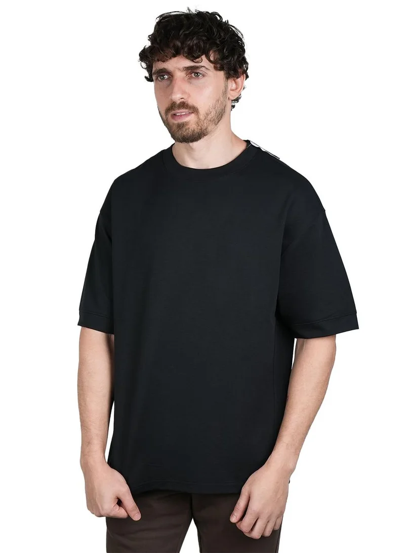 Men's Oversized Jacquard Texture Crew Neck SoronaTee