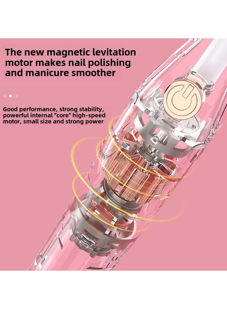 جلوسكي الكهربائية مانيكير مجموعة الأظافر حفرة ملف طاحونة كيت التغذية إزالة كالوس الأظافر العازلة ملمع الأظافر فن كيت التغذية للأظافر للمنزل صالون أبيض - Image 4