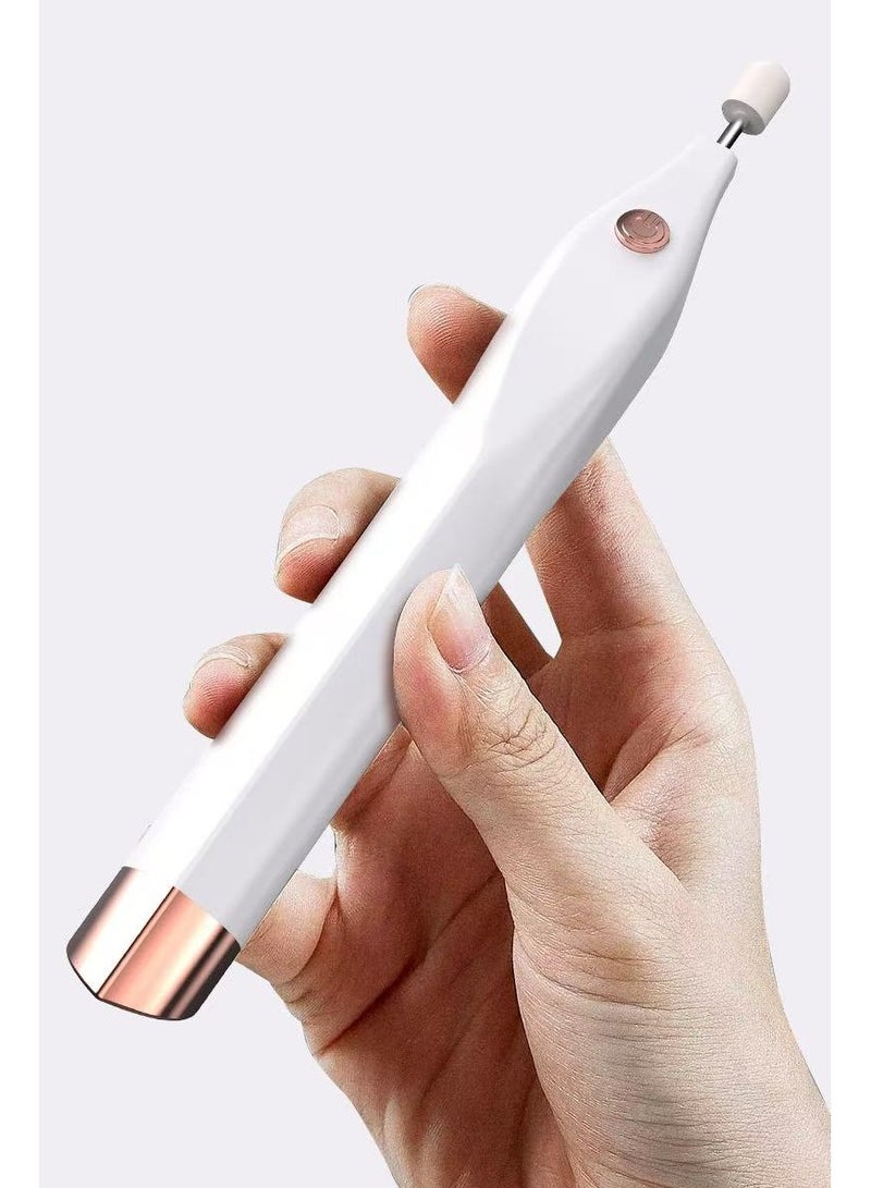 جلوسكي الكهربائية مانيكير مجموعة الأظافر حفرة ملف طاحونة كيت التغذية إزالة كالوس الأظافر العازلة ملمع الأظافر فن كيت التغذية للأظافر للمنزل صالون أبيض - Image 1