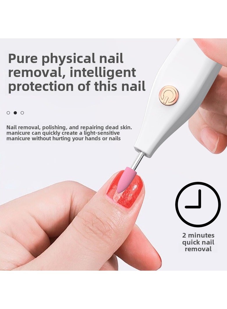 جلوسكي الكهربائية مانيكير مجموعة الأظافر حفرة ملف طاحونة كيت التغذية إزالة كالوس الأظافر العازلة ملمع الأظافر فن كيت التغذية للأظافر للمنزل صالون أبيض - Image 5