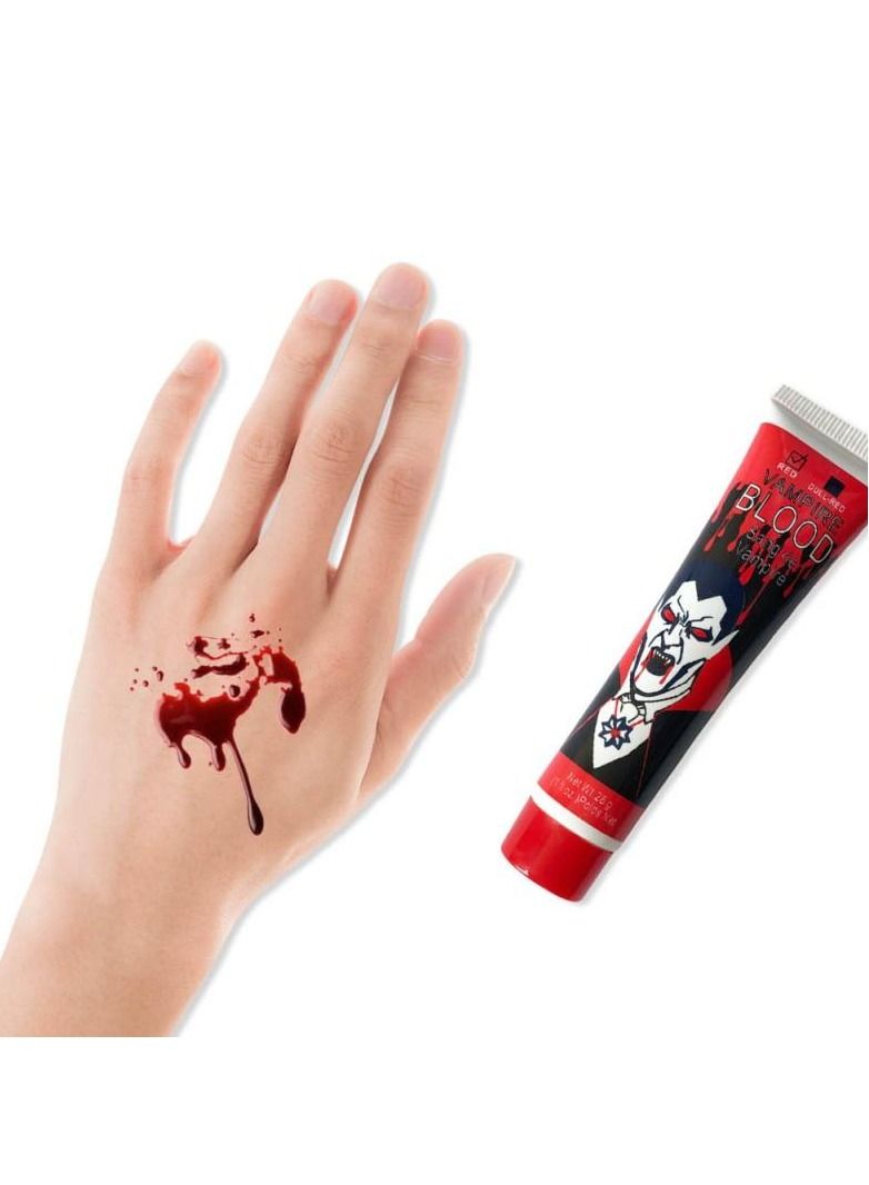 Party Time 1pc Fake Blood Make Up Tube - for Theater, Costume, Zombie Make Up , Vampire and Monster and Halloween Dress Up (28gms/tube) - Image 2