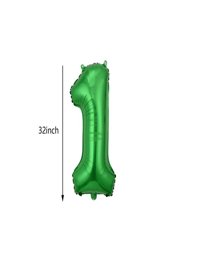 DYT 5Pcs Tractor Foil Balloons Green Tractor Birthday Number 1 Mylar Foil Balloon Farm for 1st Birthday Party Decorations - Image 3