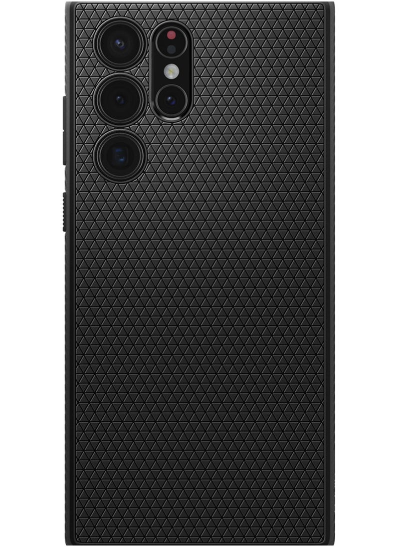 Spigen - Liquid Air Samsung Galaxy S22 ULTRA Case Cover - Black - Image 1