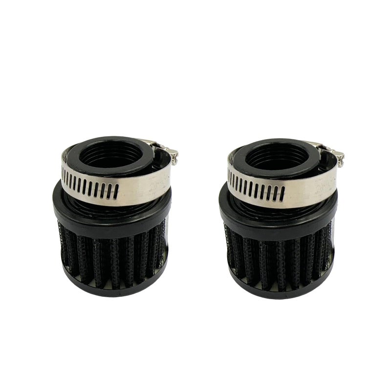 Bstenky 2PCS 25mm 1 Universal Air Intake Filter Vent Crankcase Breathe with Adjustable Clamp Car Air Filter Cold Breather Turbo Vent Cleaner Compatible with Car and Motorcycle Black - Image 3