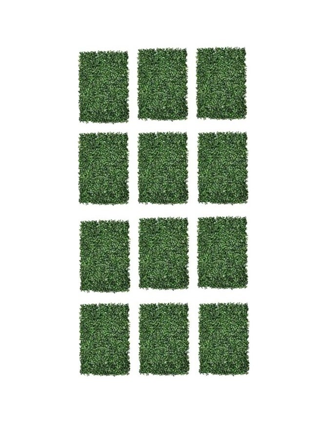 HOME TASTE TOMSUN 12 Pcs Artificial Wall Grass Boxwood Panels Realistic Green Plants for Indoor Outdoor Decoration Privacy Screen Lawn Garden Decor  - Image 1