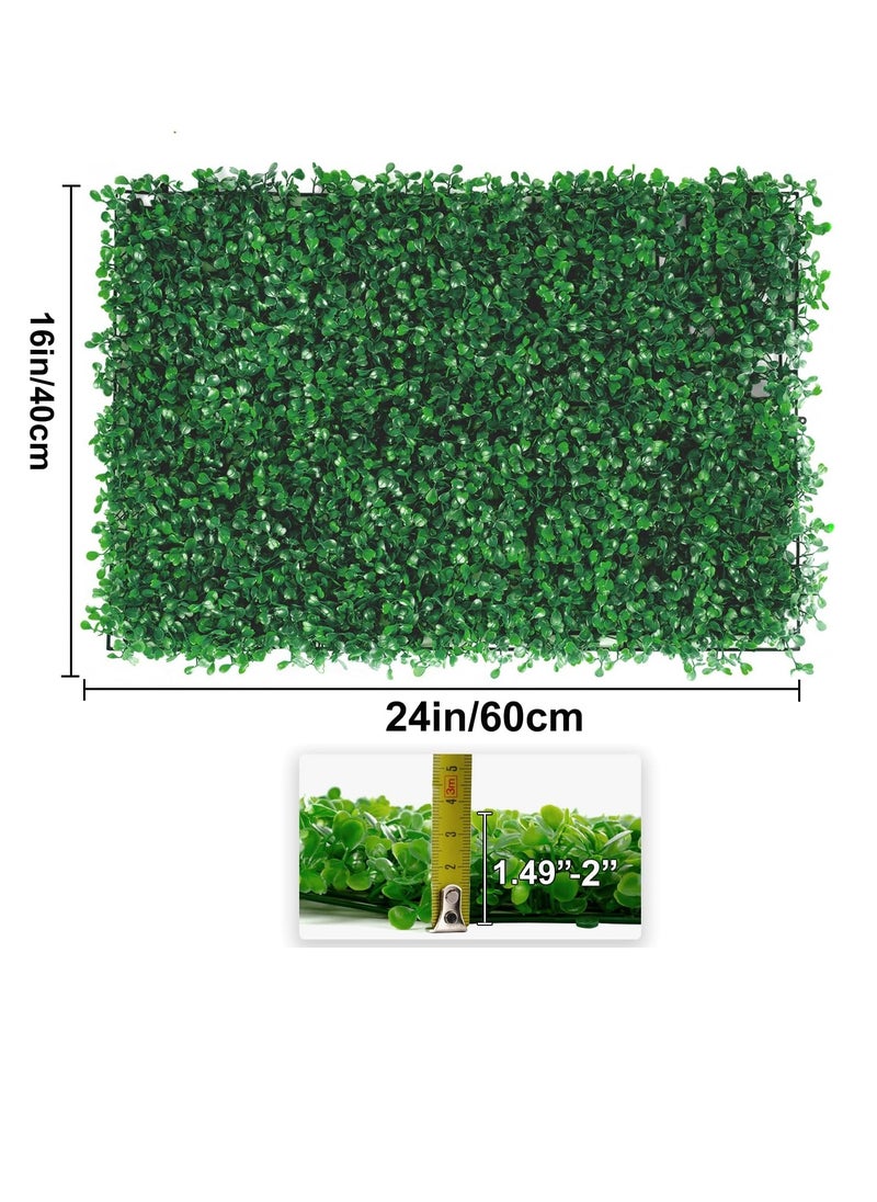 HOME TASTE TOMSUN 12 Pcs Artificial Wall Grass Boxwood Panels Realistic Green Plants for Indoor Outdoor Decoration Privacy Screen Lawn Garden Decor  - Image 2