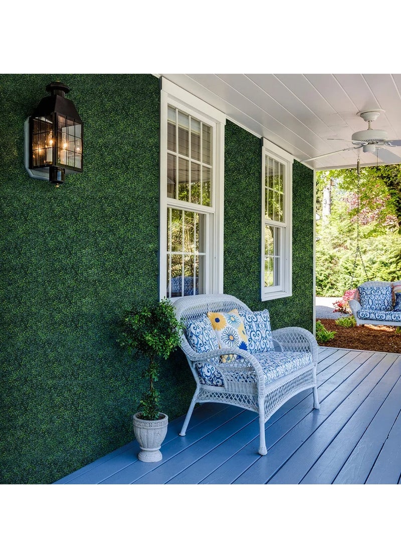 HOME TASTE TOMSUN 12 Pcs Artificial Wall Grass Boxwood Panels Realistic Green Plants for Indoor Outdoor Decoration Privacy Screen Lawn Garden Decor  - Image 3
