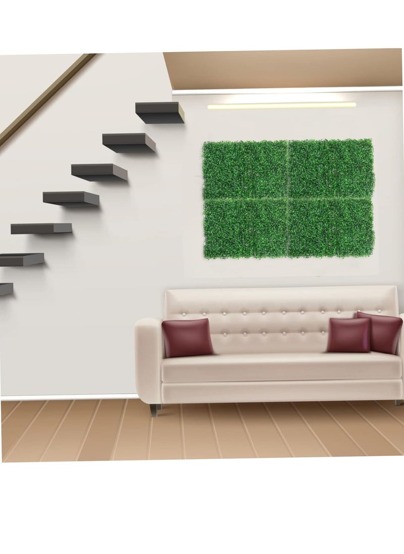 HOME TASTE TOMSUN 12 Pcs Artificial Wall Grass Boxwood Panels Realistic Green Plants for Indoor Outdoor Decoration Privacy Screen Lawn Garden Decor  - Image 4