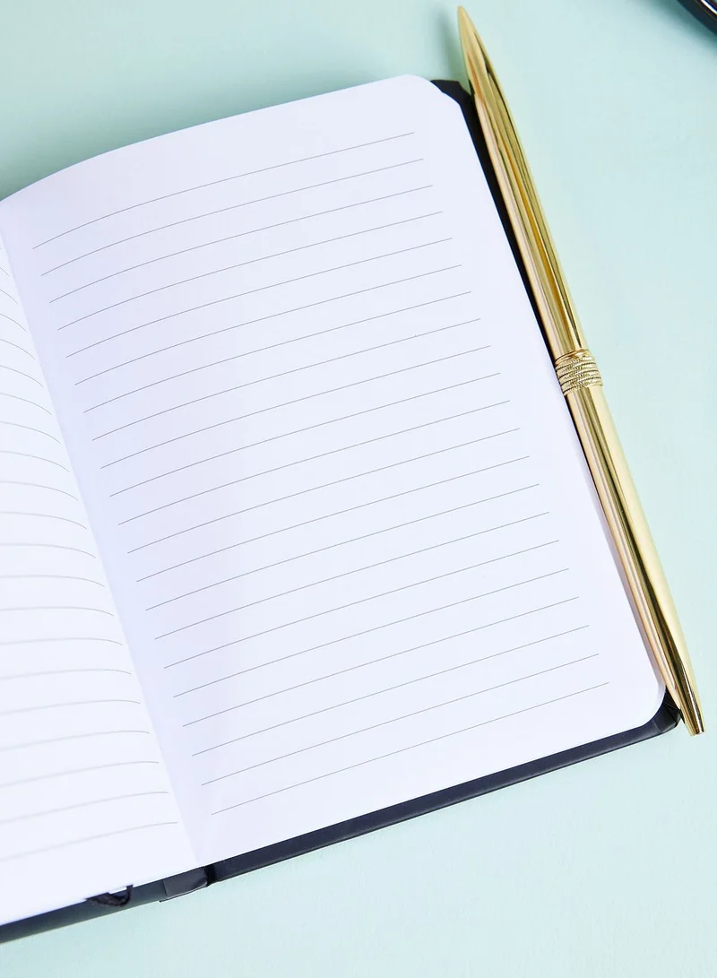 Back to school kit A6 Hardcover Notebook With Metallic Pen
