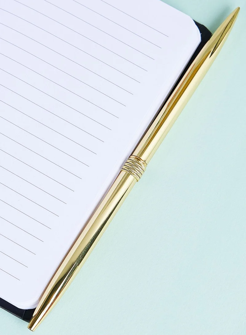 Back to school kit A6 Hardcover Notebook With Metallic Pen
