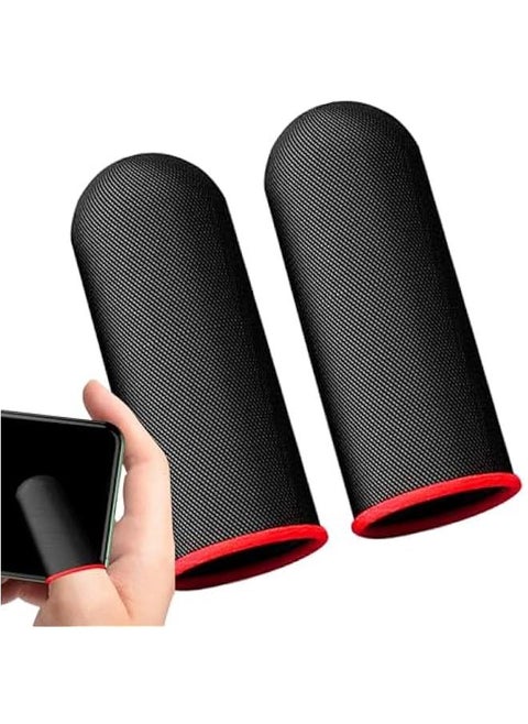 Mobile Game Finger Sleeve - 2PC Breathable Carbon Fiber Finger Sleeves | Comfortable Game Finger Sleeves | Finger Sleeves For Enhance Finger Sensitivity | Comfortable Game Finger Covers | Fiber Fing