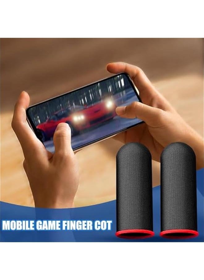 Mobile Game Finger Sleeve - 2PC Breathable Carbon Fiber Finger Sleeves | Comfortable Game Finger Sleeves | Finger Sleeves For Enhance Finger Sensitivity | Comfortable Game Finger Covers | Fiber Fing