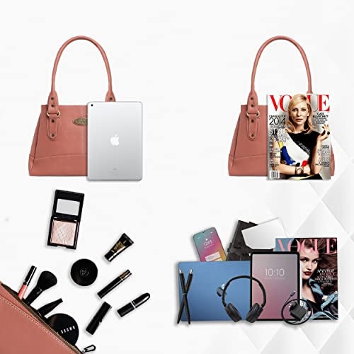 Fostelo Women's Birdie Satchel Tote Handbag for Women | Ladies Purse | Stylish Shoulder Bag | Gift For Women | Light Pink - Image 4