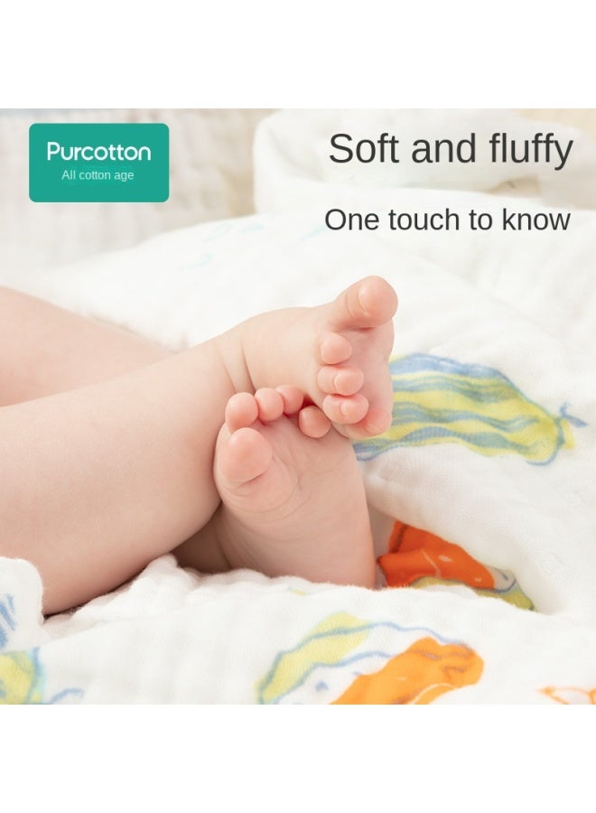purcotton Large Size Wrap】100% Gauze Bath Towel For Kids, Infant Swaddle Blanket For Outings And Covering - Image 5