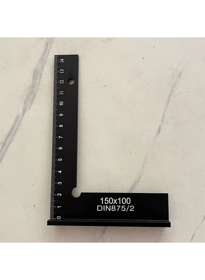 100x70 Aluminum Alloy Angle Square Rule Precision Measuring Tool with Scale - Image 3