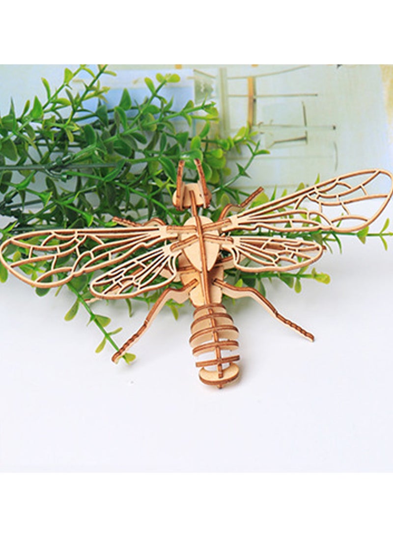 Generic - 15CM 3D Wooden Insect Jigsaw Puzzle Bee Animal Skeleton Assembly Model Jigsaw Puzzle DIY Crafts Gift For Kids And Adults Teens Boys Girls - Image 1