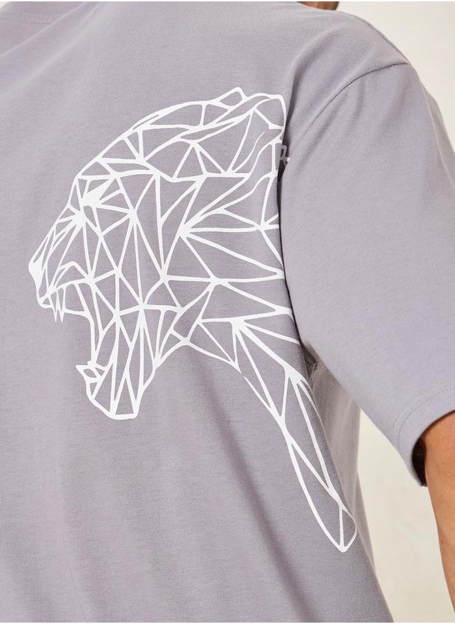 Styli - Tiger Graphic Print Oversized T-Shirt - Image 1