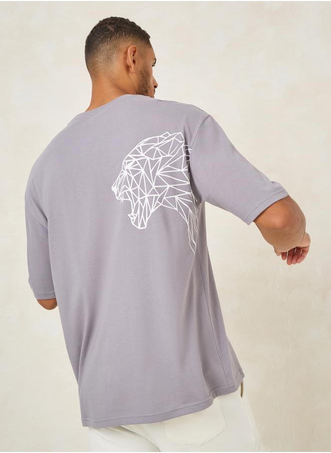 Styli - Tiger Graphic Print Oversized T-Shirt - Image 1