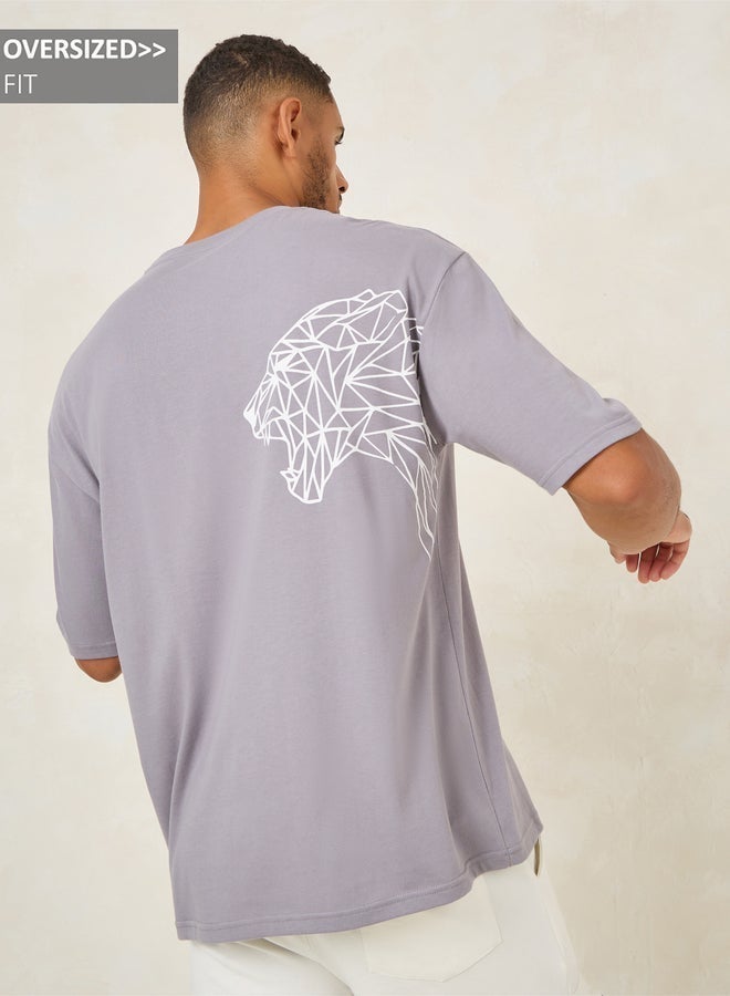 Styli Tiger Graphic Print Oversized T-Shirt - Image 3