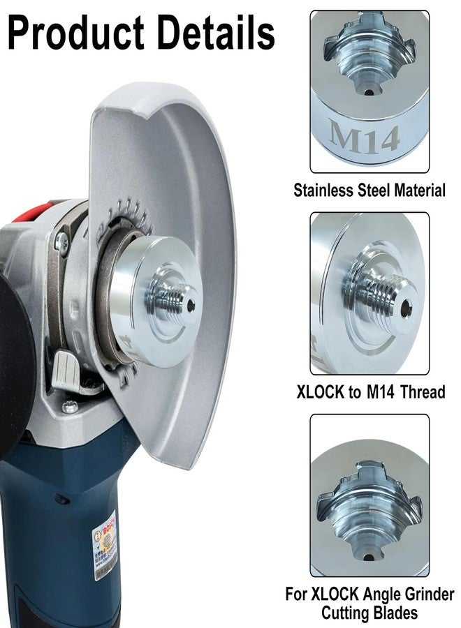 LifCratms XLOCK Adapter to M14 Thread Adapter Kit with Grinder Quick Change Nut, Suitable for 22.23mm Arbor Saw Blades, XLOCK Angle Grinders - Image 5