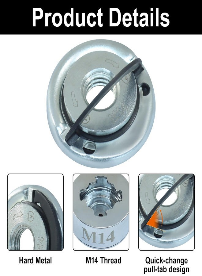 LifCratms XLOCK Adapter to M14 Thread Adapter Kit with Grinder Quick Change Nut, Suitable for 22.23mm Arbor Saw Blades, XLOCK Angle Grinders - Image 4