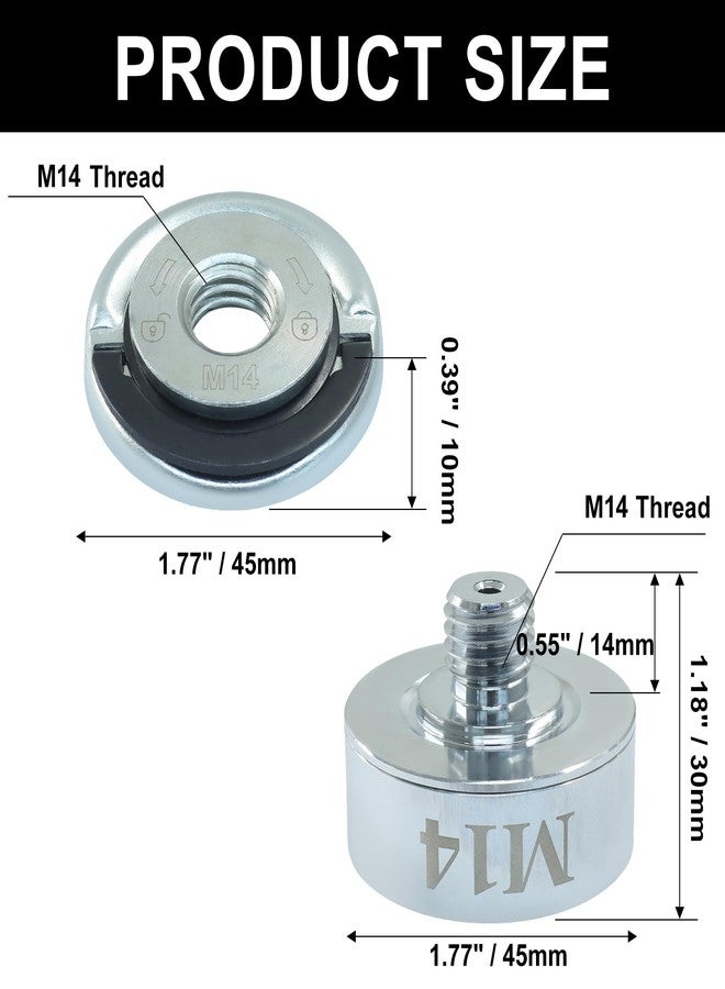LifCratms XLOCK Adapter to M14 Thread Adapter Kit with Grinder Quick Change Nut, Suitable for 22.23mm Arbor Saw Blades, XLOCK Angle Grinders - Image 3