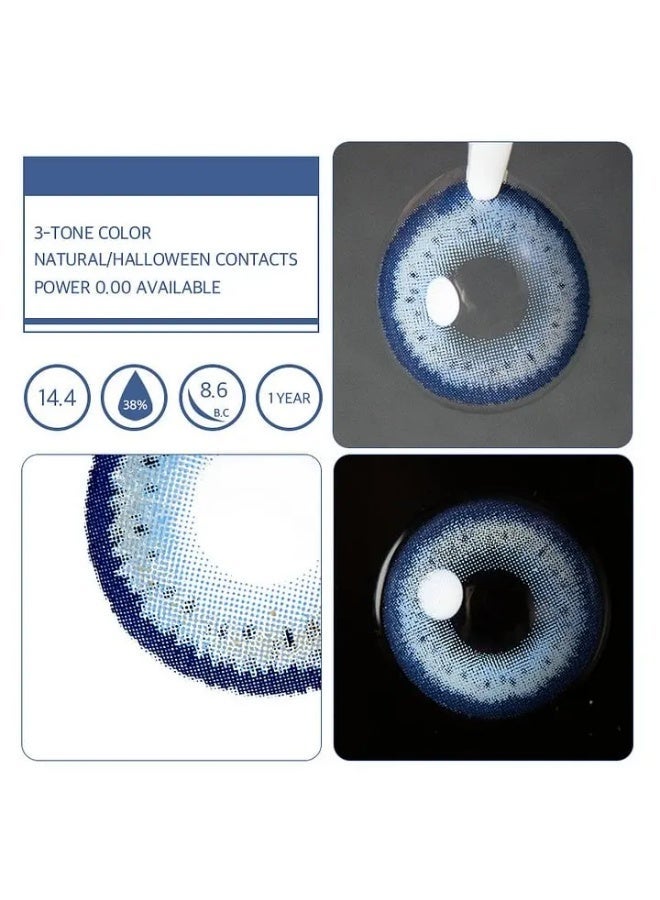 يونيبلينغ عدسات لاصقة ملونة  كلين الأزرق (سنوية) - Image 2