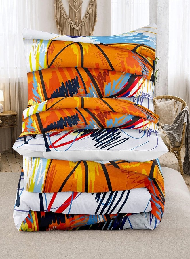 Bodhi 3D Hand Drawn Basketball Sports Comforter Set for Teen Boys,Kids Soft Microfiber Bedding Set with Pillowcases,Full Size,3PCS,1 Comforter Set+2 Pillow Shams #4008 - Image 4