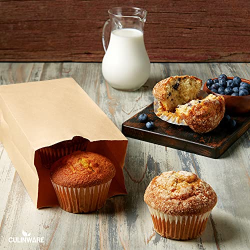 Culinware Kraft Paper Bags - Durable Brown Bags for Snack, Lunch, Sandwich, Pastries, Popcorn, Grocery and Party Favor - 4.75 x 2.93 x 8.56 In - 500 Count - Image 2