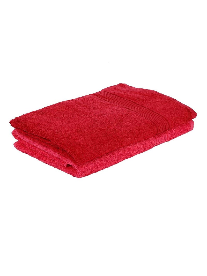 KOPA by Bianca 400 GSM 100% Cotton Soft Terry Towel l 2pc Bath Towel l Cotton Bath Towel l Bath Towel Cotton l D`Ross l Red-Pink - Image 5