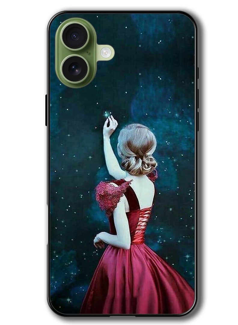 Theodor Case Compatible with Apple iPhone 17 6.3 Inch Protection Shockproof Bumper Cover Girl Touching Star - Image 1