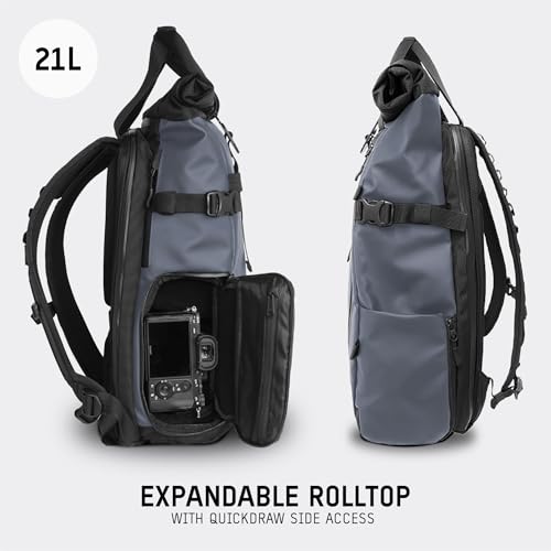 WANDRD PRVKE 21L, V3 Backpack: Weather-Resistant Travel & Camera Backpack with Laptop Sleeve, Quick Side Access, Clamshell Opening – Ideal Photography & Travel Bag - Image 2
