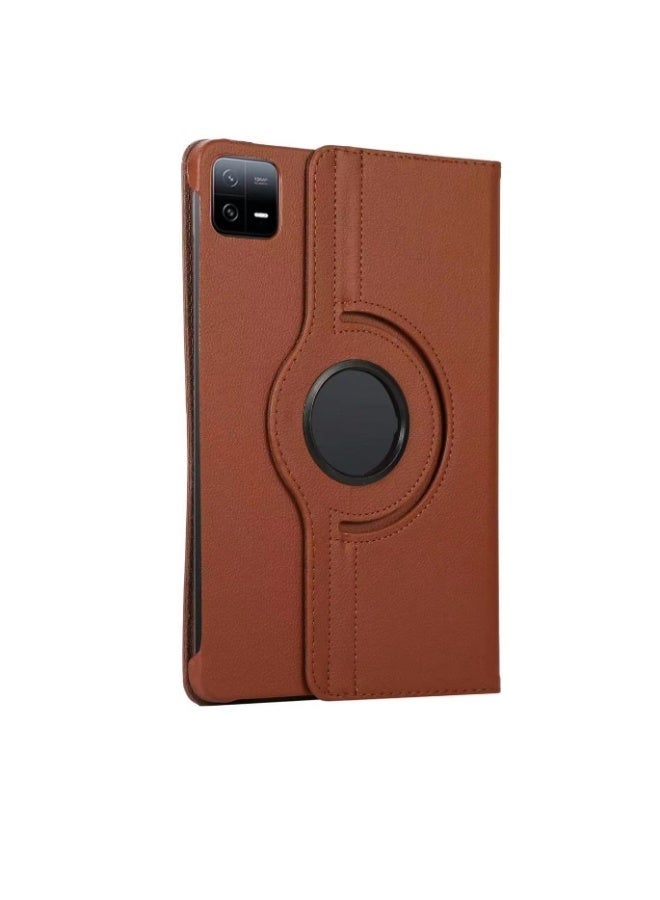 for Lenovo Tab M11 11-Inch Case Cover, Multi-Angle Stand + 360 Rotating Bracket + Shockproof Leather Slim Protective Cover，brown - Image 2