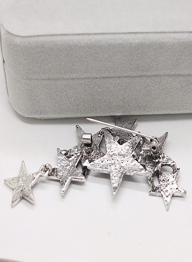 Ajojewel Black Rhinestone Star Brooch Pin For Women Men Vintage Jewelry For Party Fashion Gift - Image 5