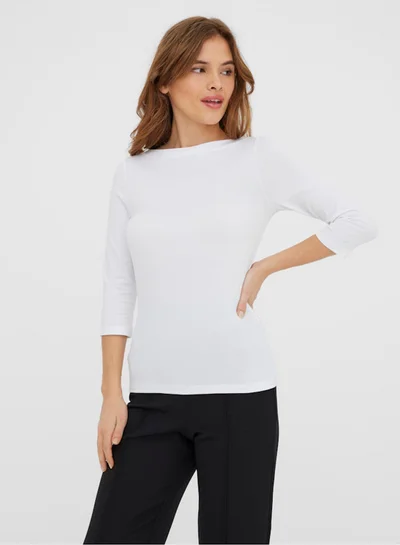 VERO MODA 3/4 Sleeve Basic Top