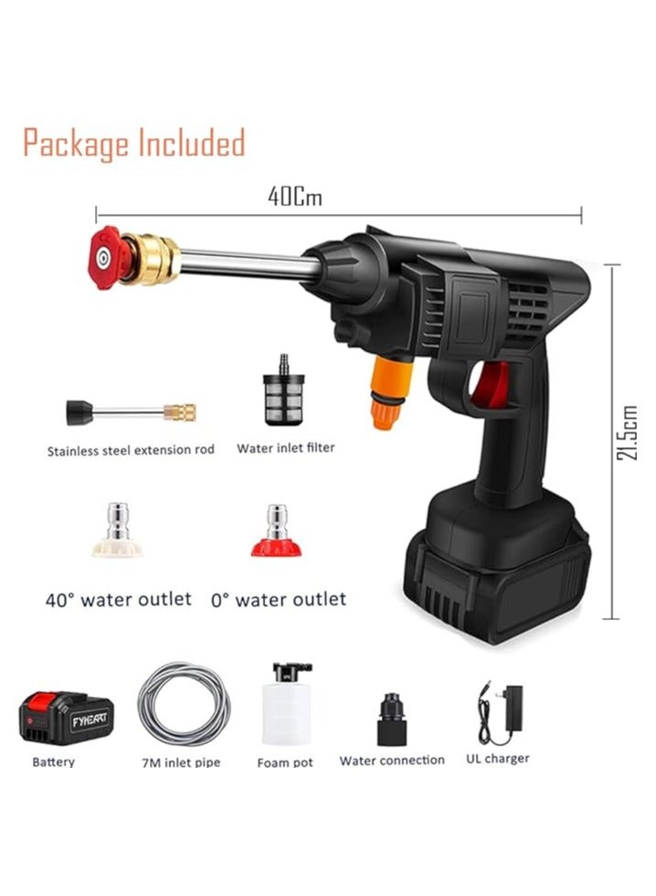 Cordless Rechargeable High Pressure Washer with Foam Bottle with Accessories – Portable and Easy to Use - Image 4